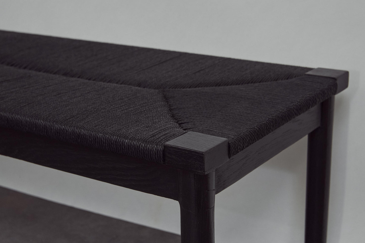 Black Woven Bench