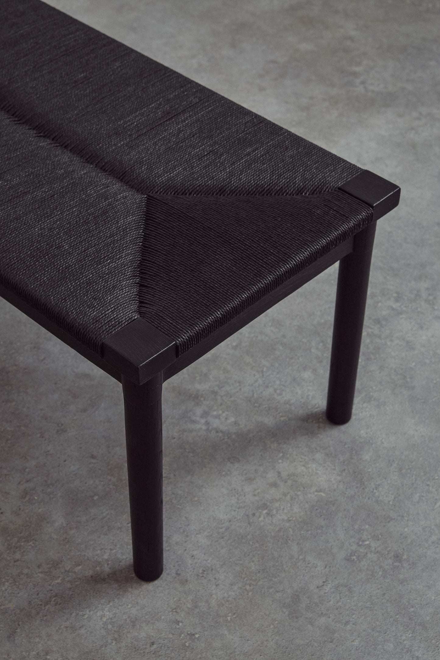 Black Woven Bench