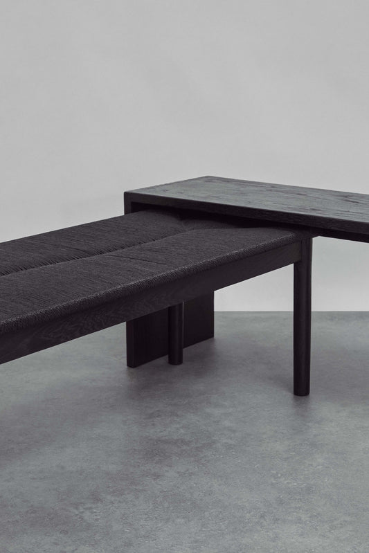 Black Woven Bench